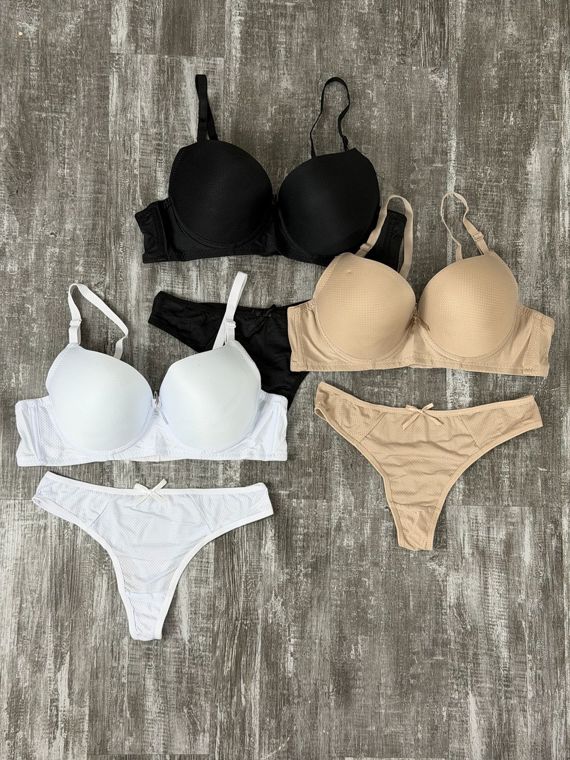 Conjunto de ropa interior por mayor ($190 c/u paquete de 12 unidades)