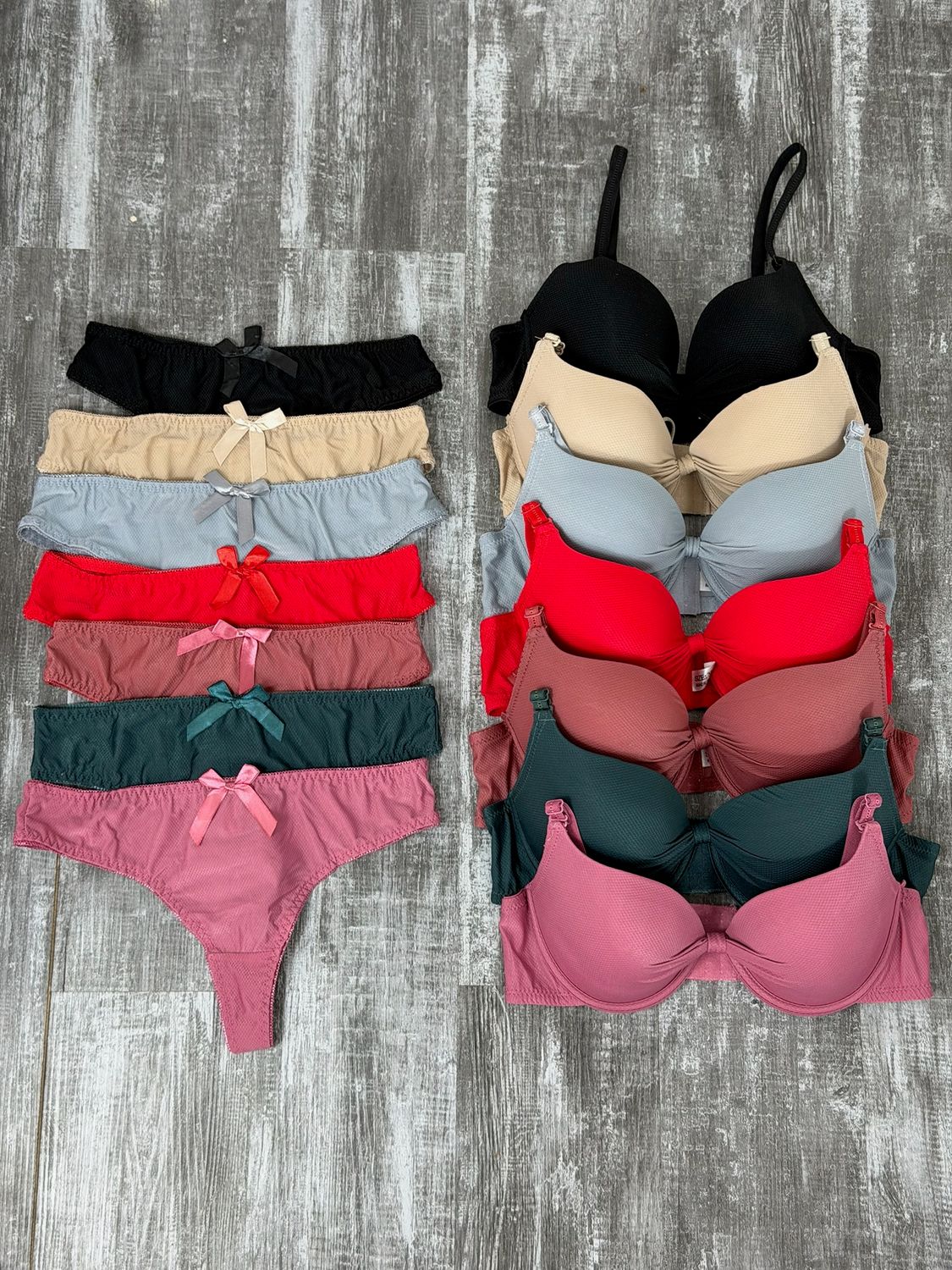 Conjunto de ropa interior por mayor ($190 c/u paquete de 12 unidades)