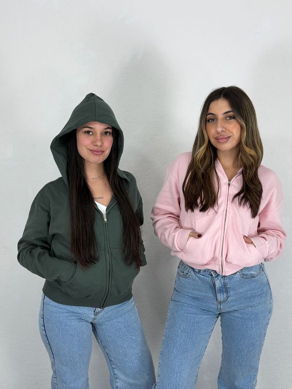 Campera con Cierre y capucha Jana
