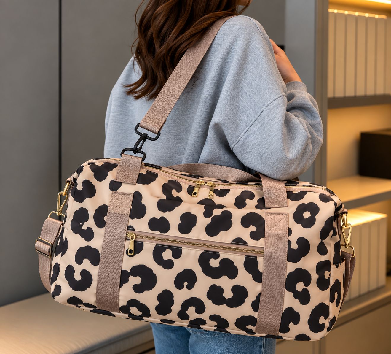 Bolso deportivo print grande