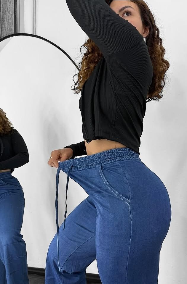 Palazo jean modelo wid leg