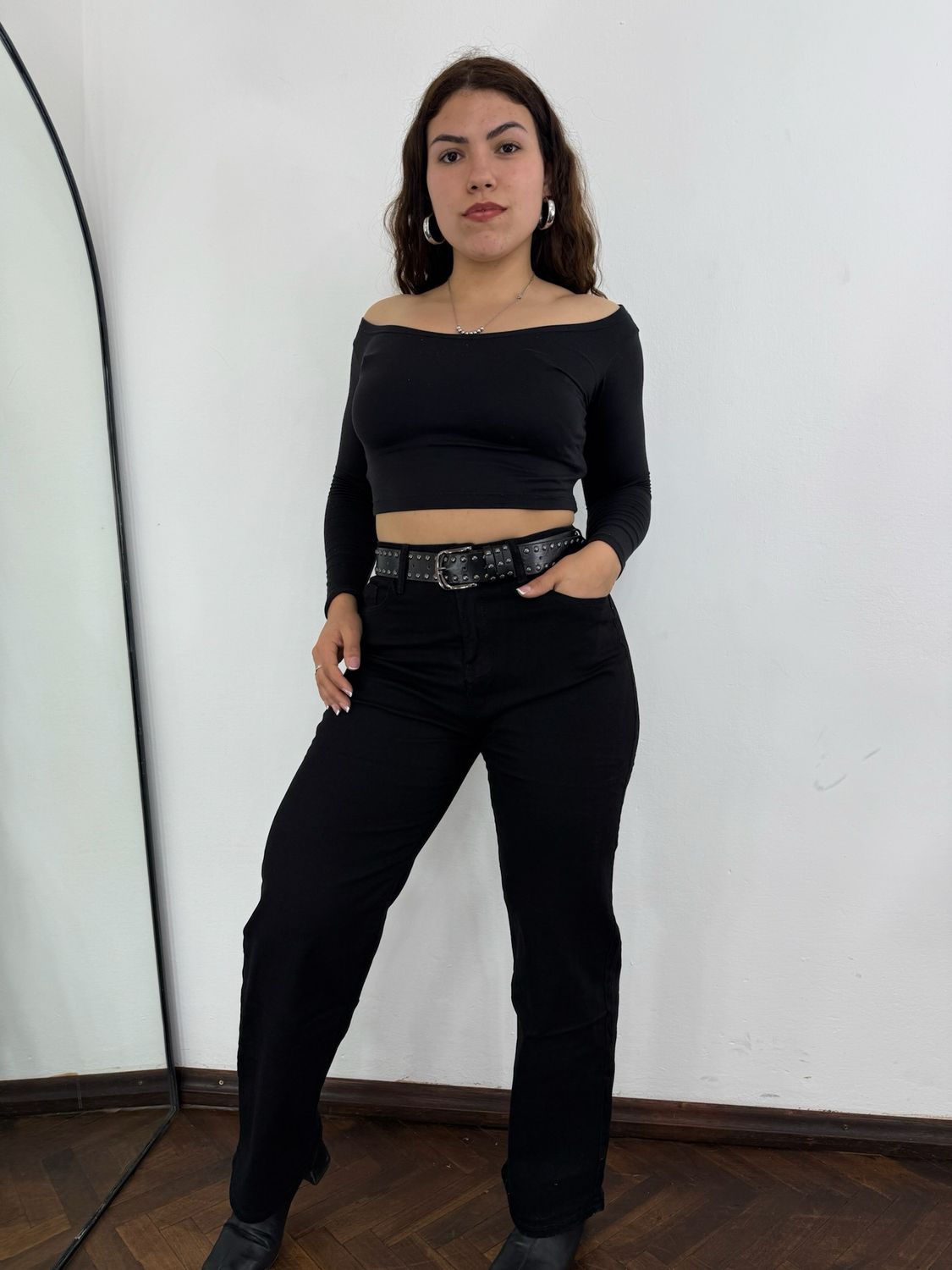 Jean WID LEG mega elastizado color negro