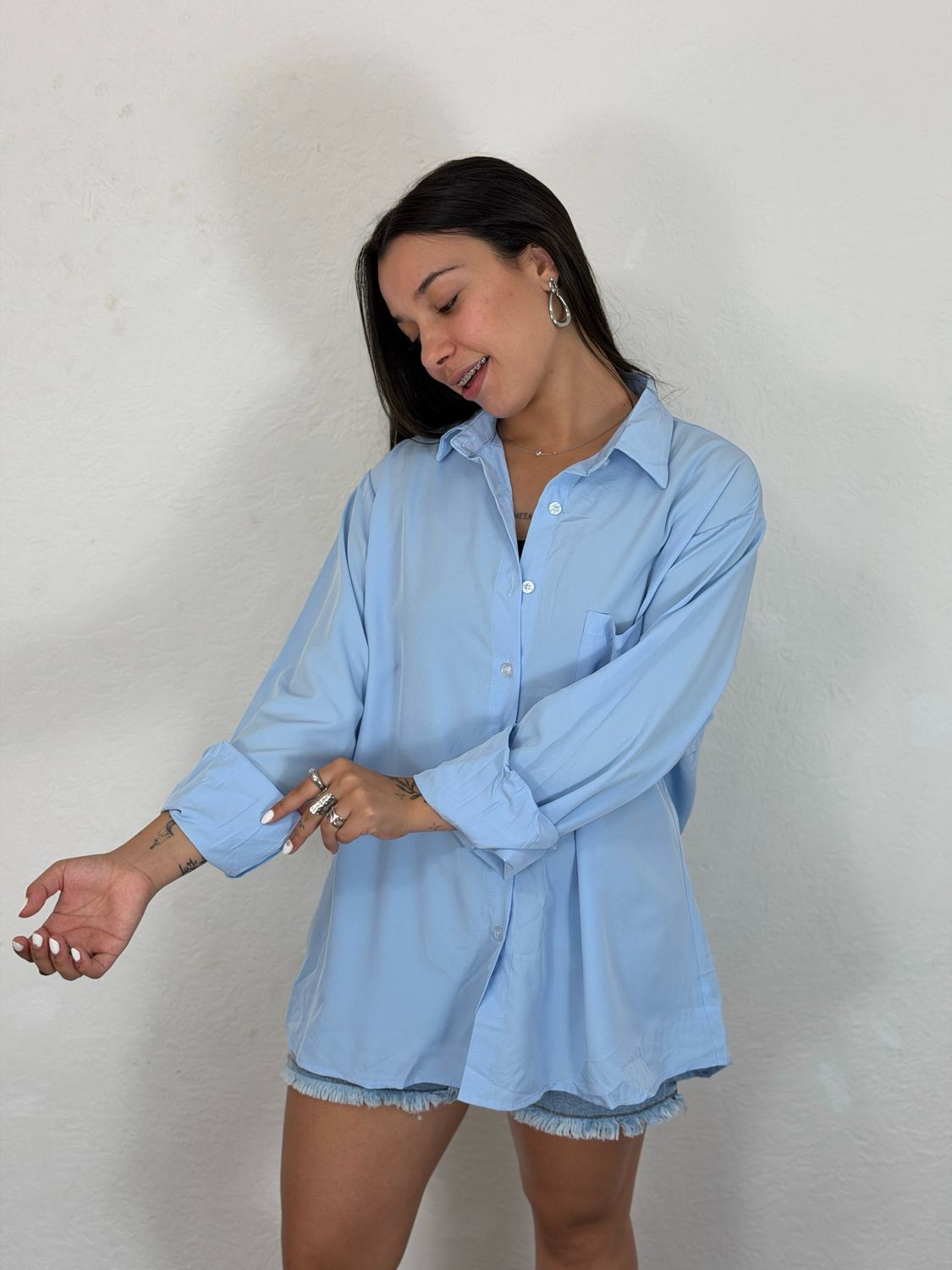 Camisa Oversize  Lisa por mayor ( Pack de 12 a $ 220 c/u ) - imagen