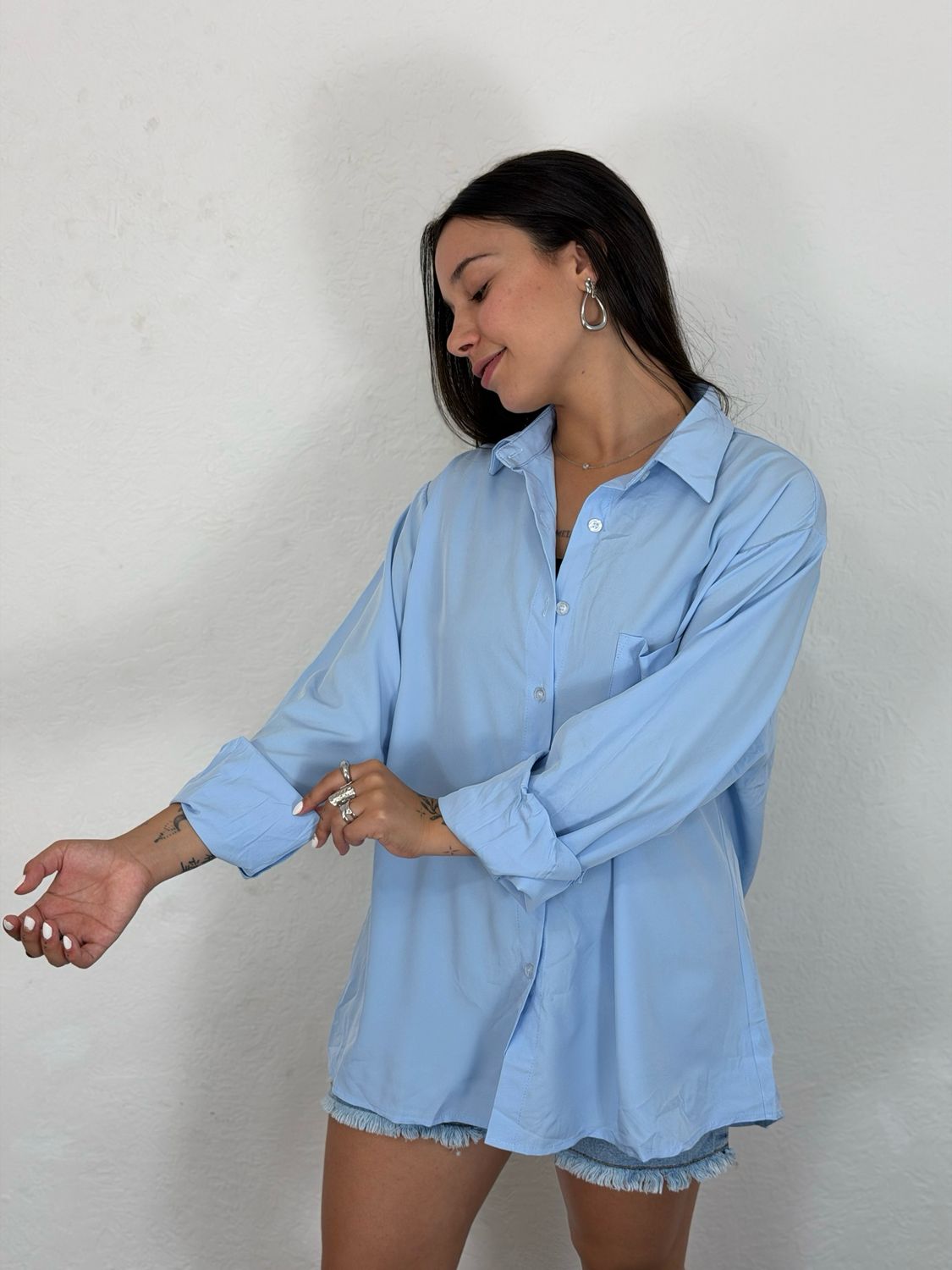 Camisa Oversize  Lisa por mayor ( Pack de 12 a $ 220 c/u ) - imagen