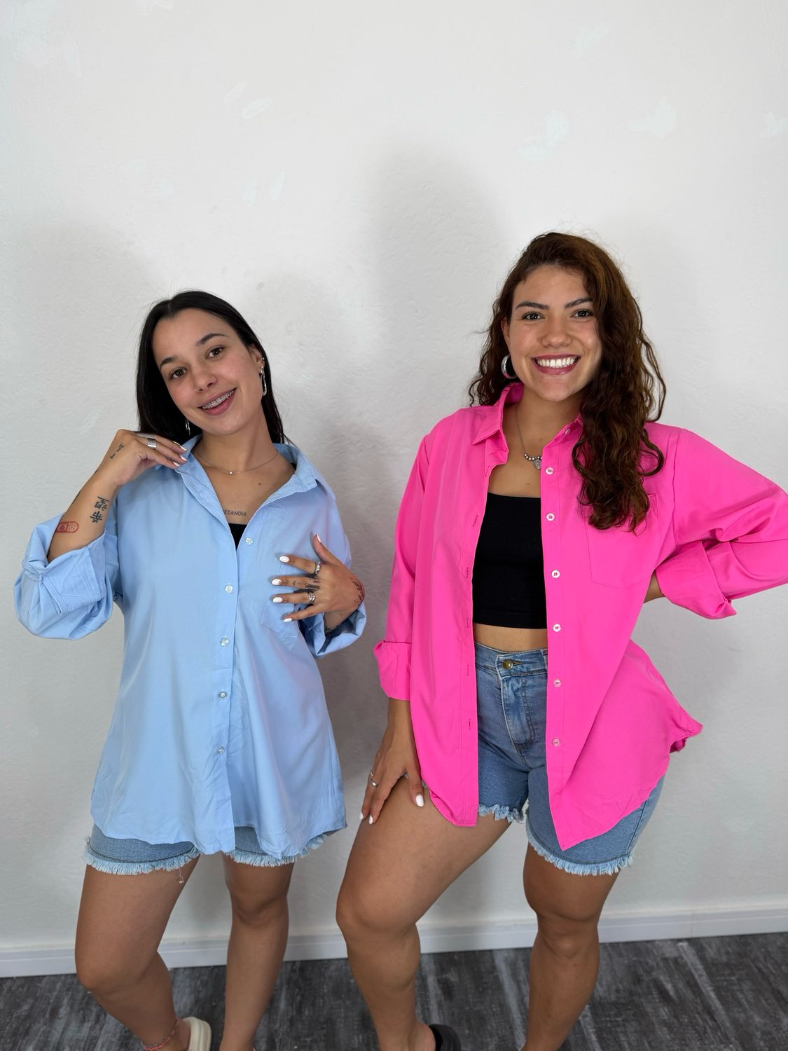 Camisa Oversize  Lisa por mayor ( Pack de 12 a $ 220 c/u )