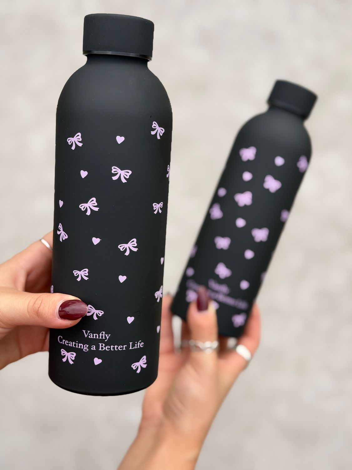 Botella termica con coquette por mayor ( Pack de 12 a $ 290 c/u )