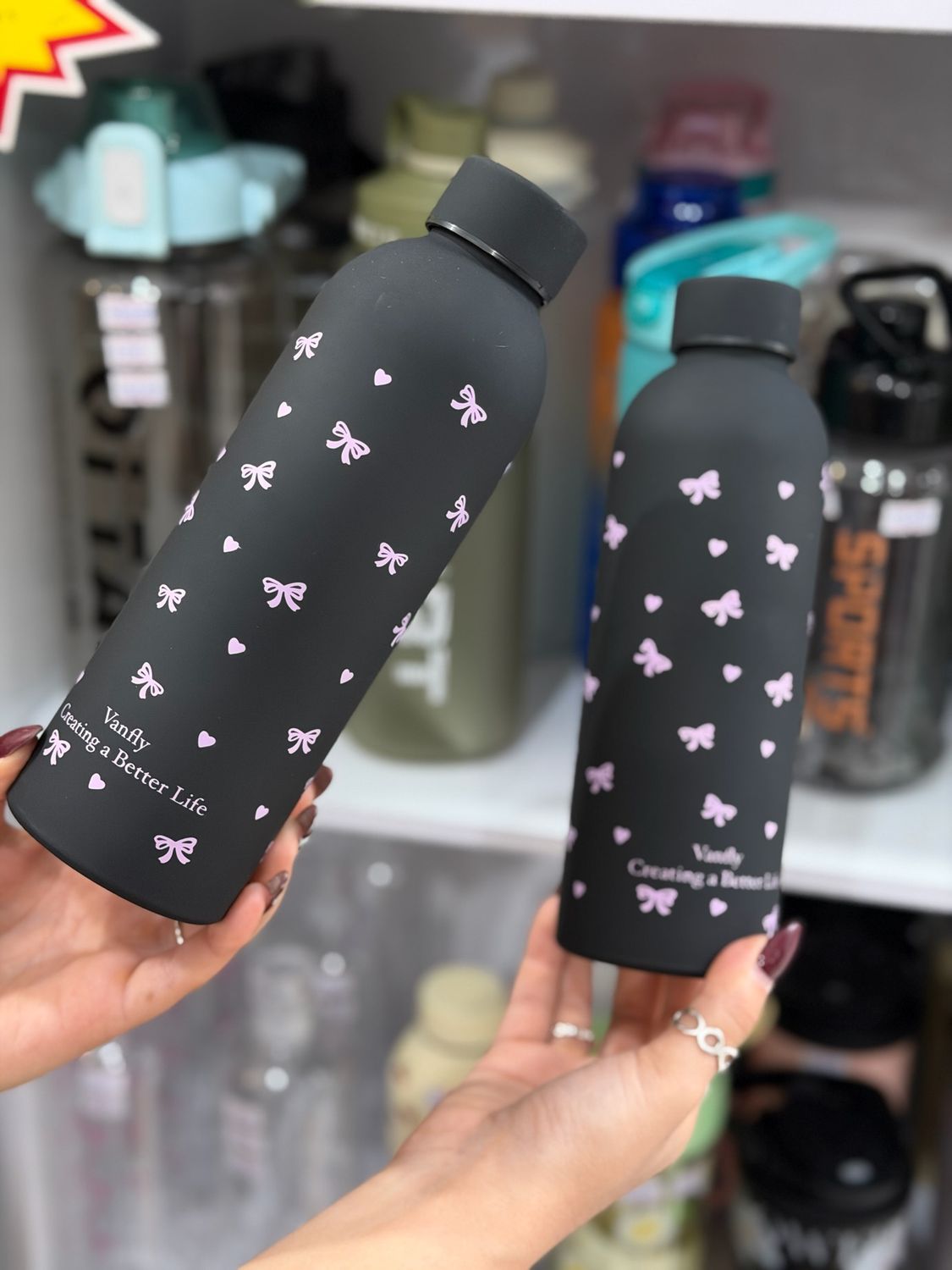 Botella termica con coquette por mayor ( Pack de 12 a $ 290 c/u ) - imagen