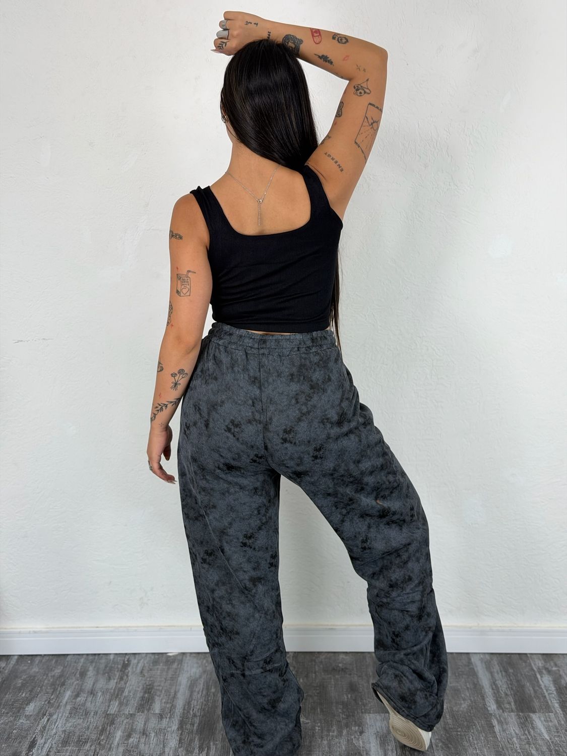 Pantalon deportivo oxford difuminado afelpado por mayor en rosa L ( Pack de 12 unidades a $385 c/u) - imagen
