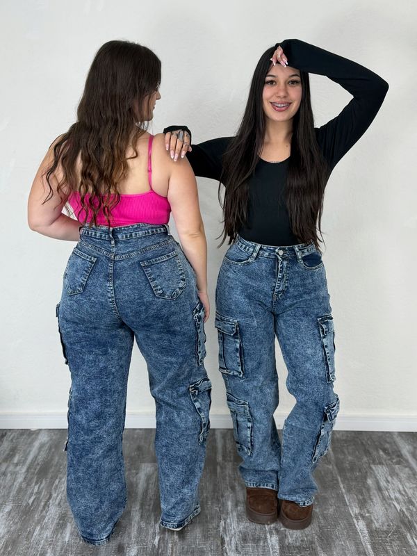 Jean Medellin cargo mega elastizado por mayor ( Pack de 12 unidades a $690 c/u)