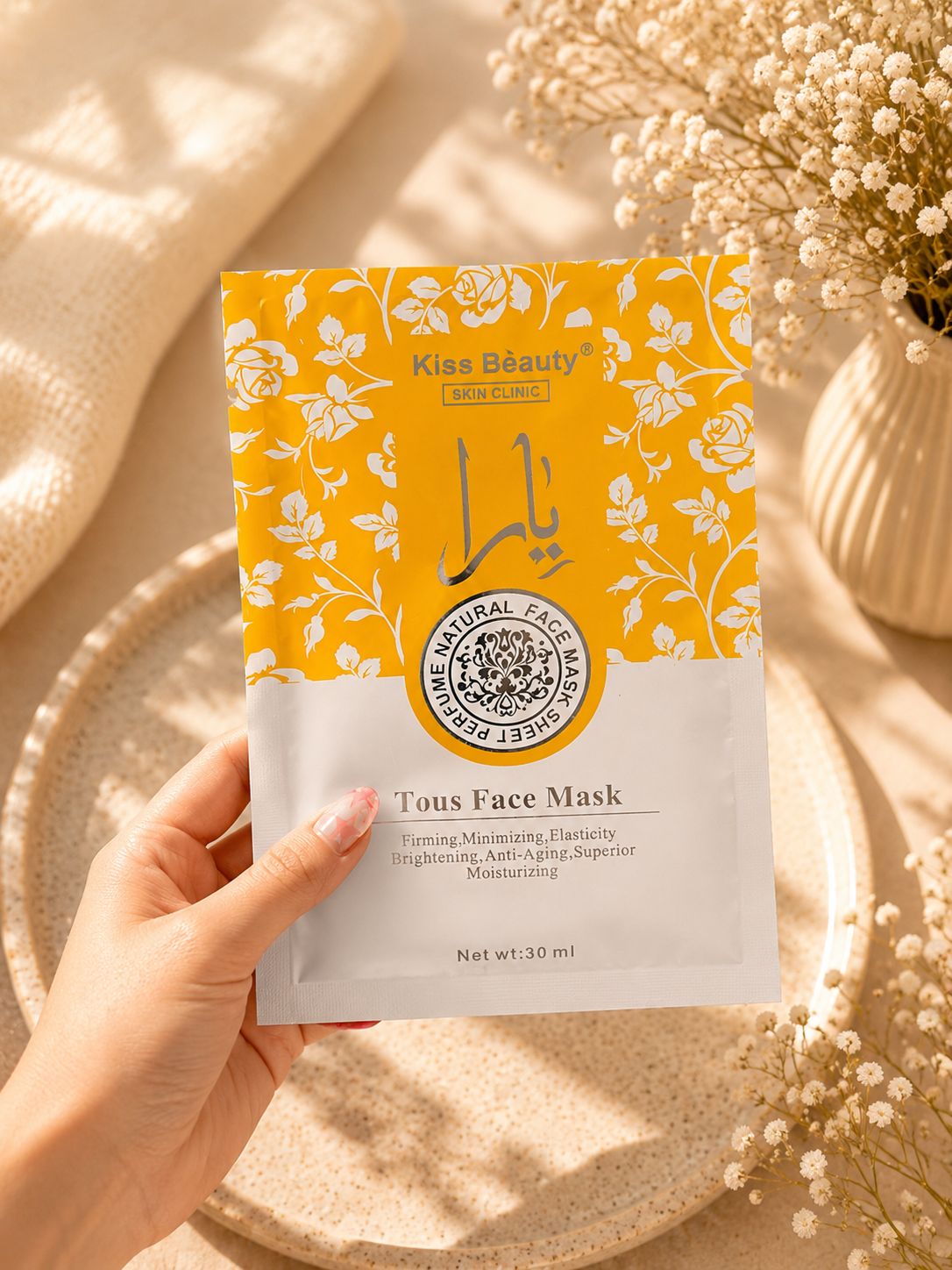 Mascarilla facial yellow