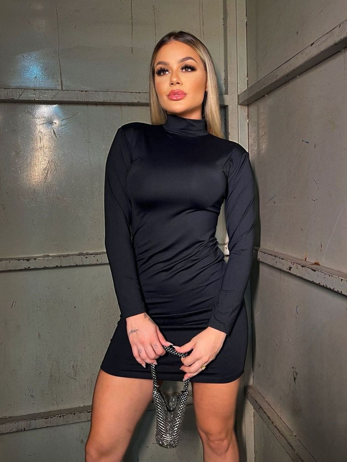 Vestido Polera Corta Brush