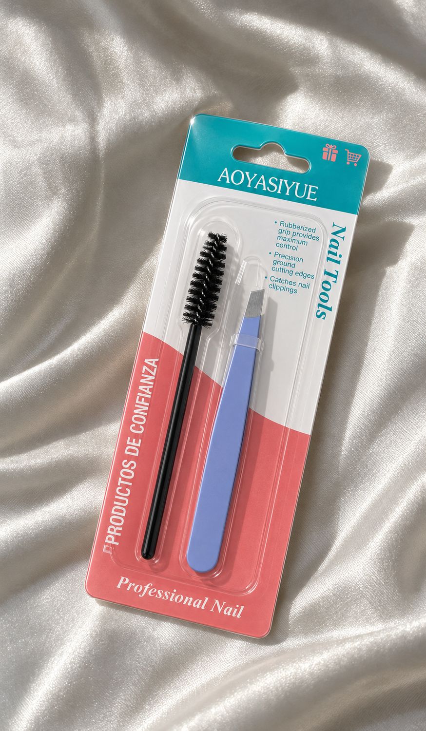 Set de pinza y cepillo para cejas