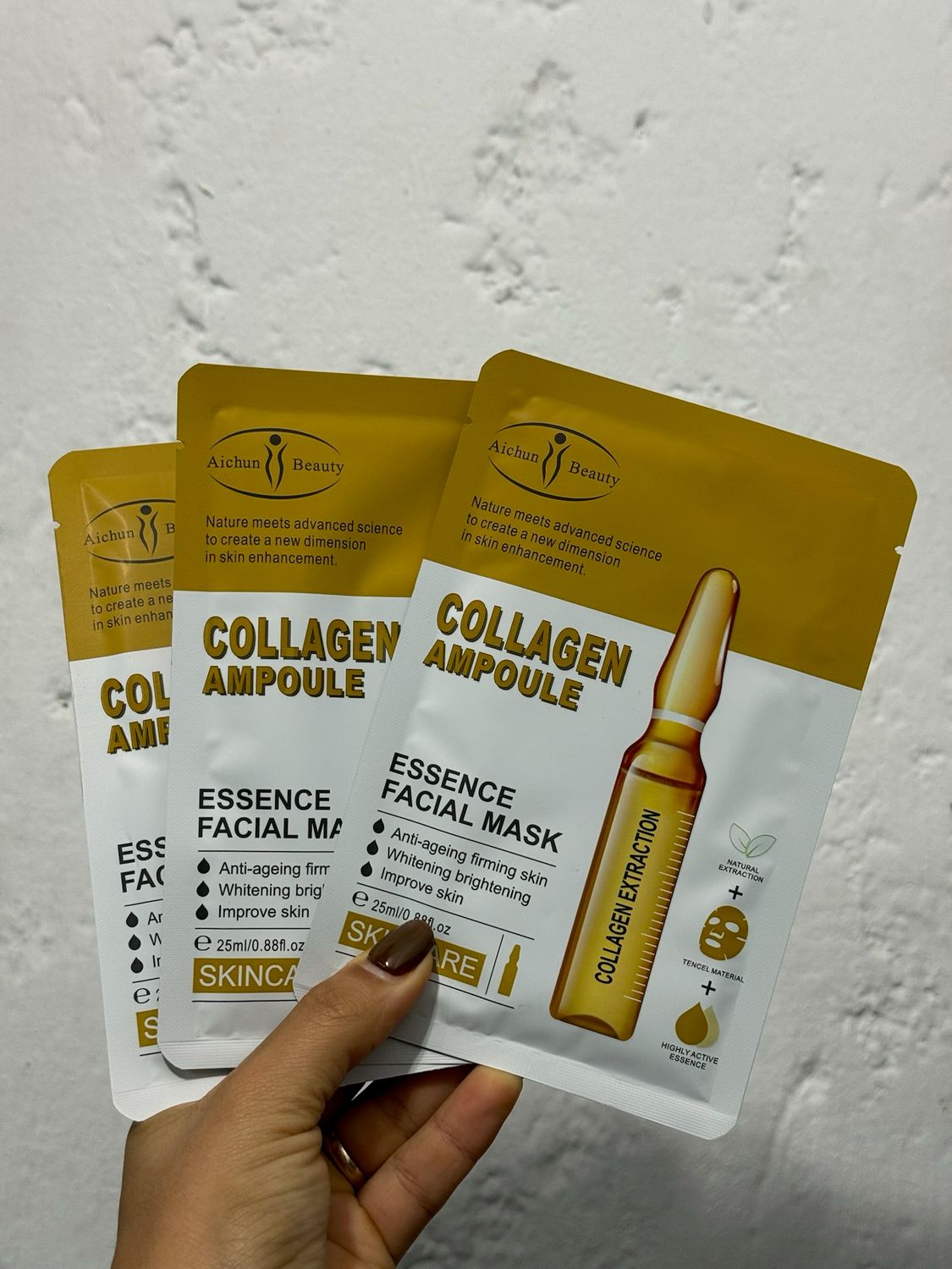 Mascarilla facial de colageno