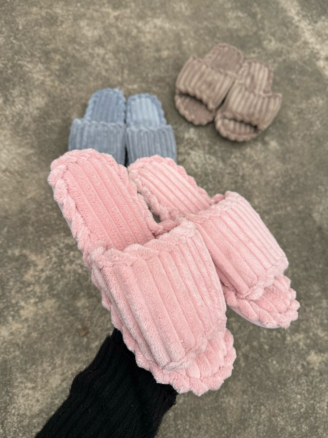 Pantuflas peluditas para dama