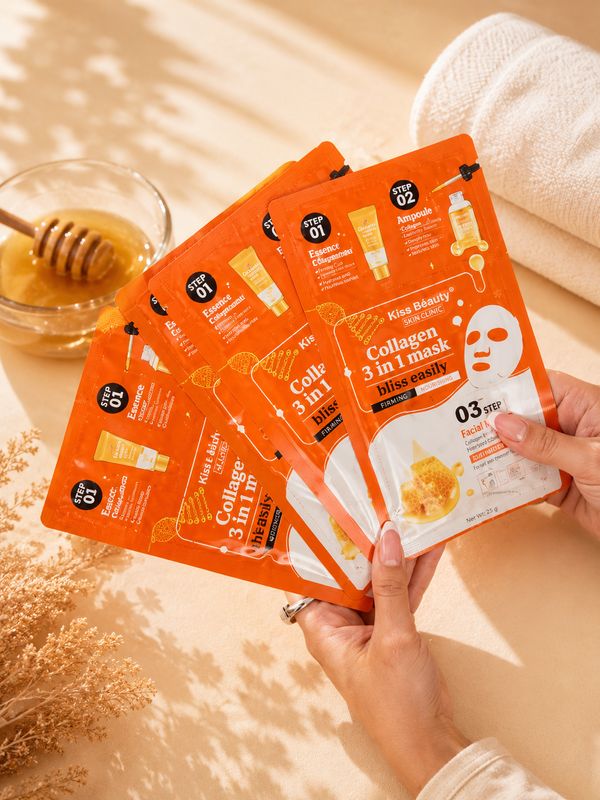 Mascarilla facial 3 en 1 Colageno