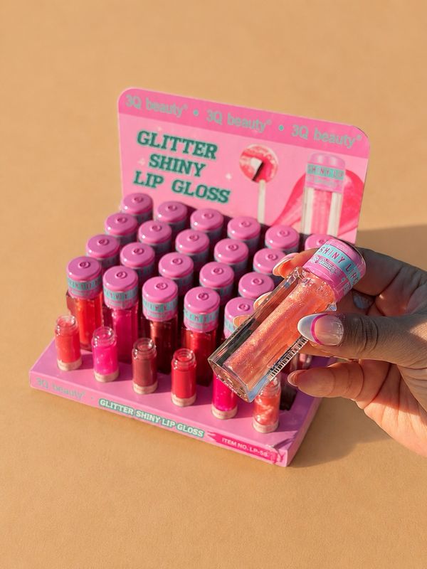 Labial gloss glitter con brillitos