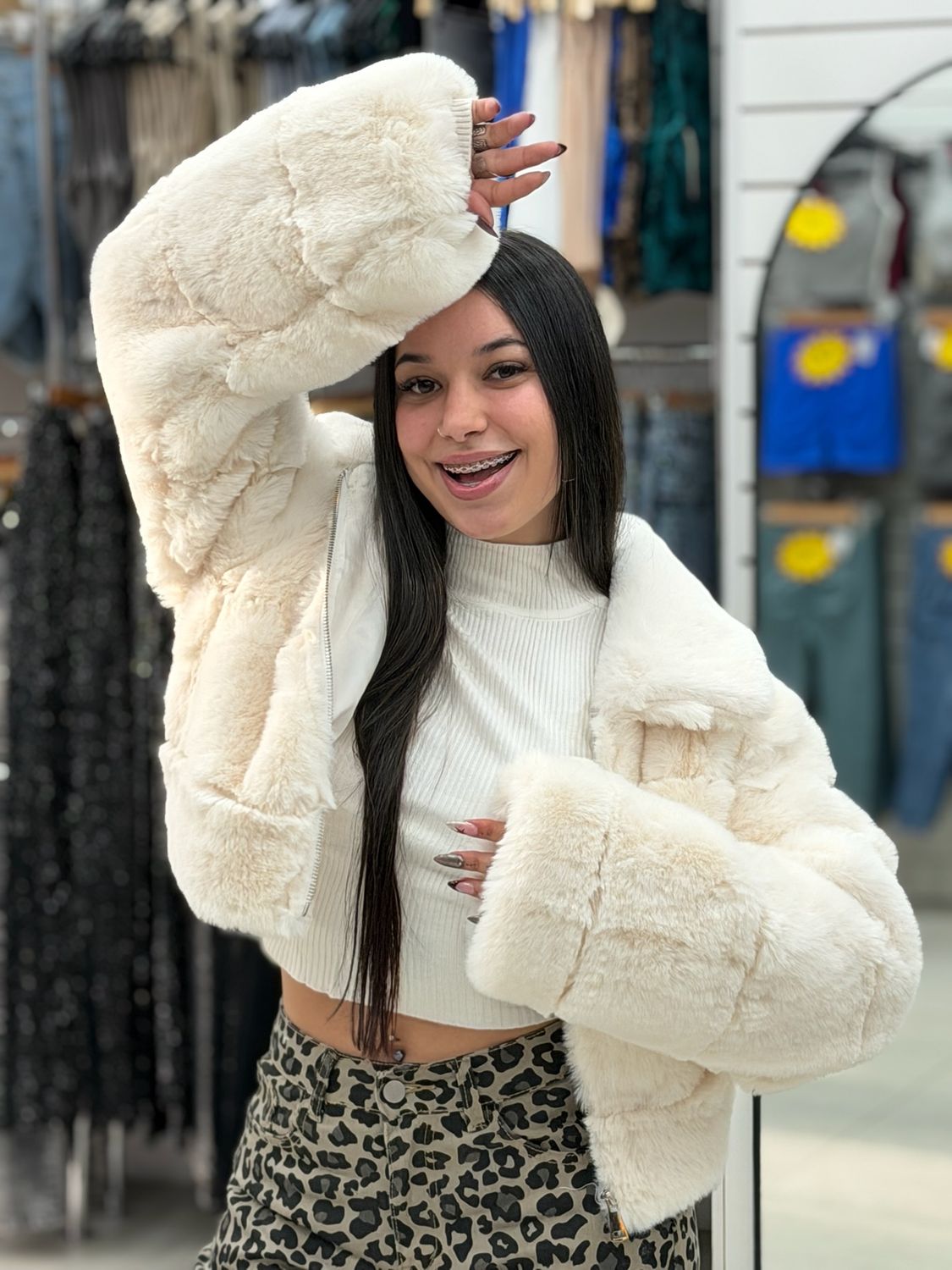 Campera Peludita Bomber