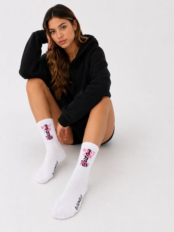 Docena de medias coloridas en Blanco, Rosa y Negro