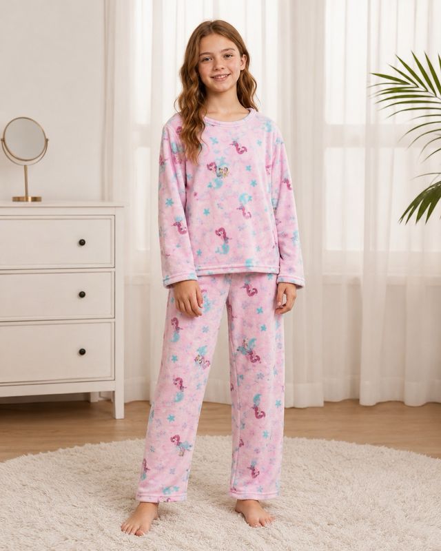 Conjunto de pijama piel de durazno de niño