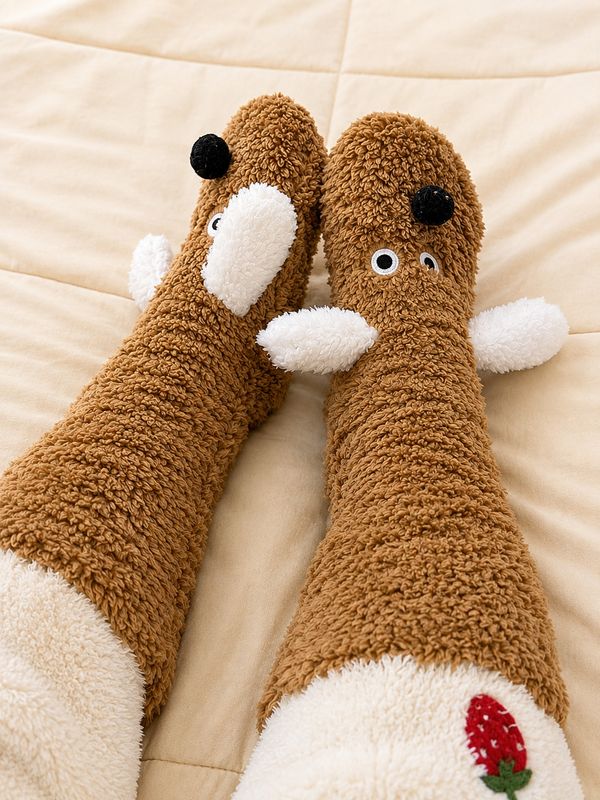 Par de Medias peluditas de Perrito