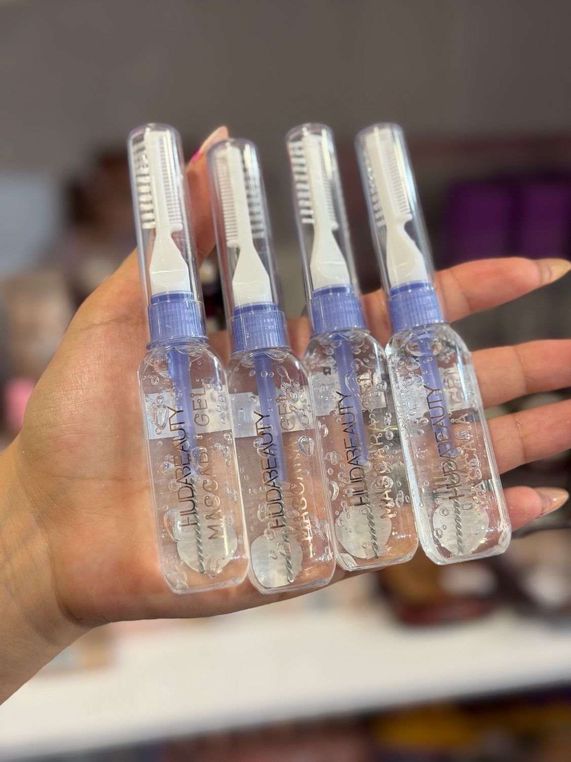 Mascara para pestañas y cejas transparente gel
