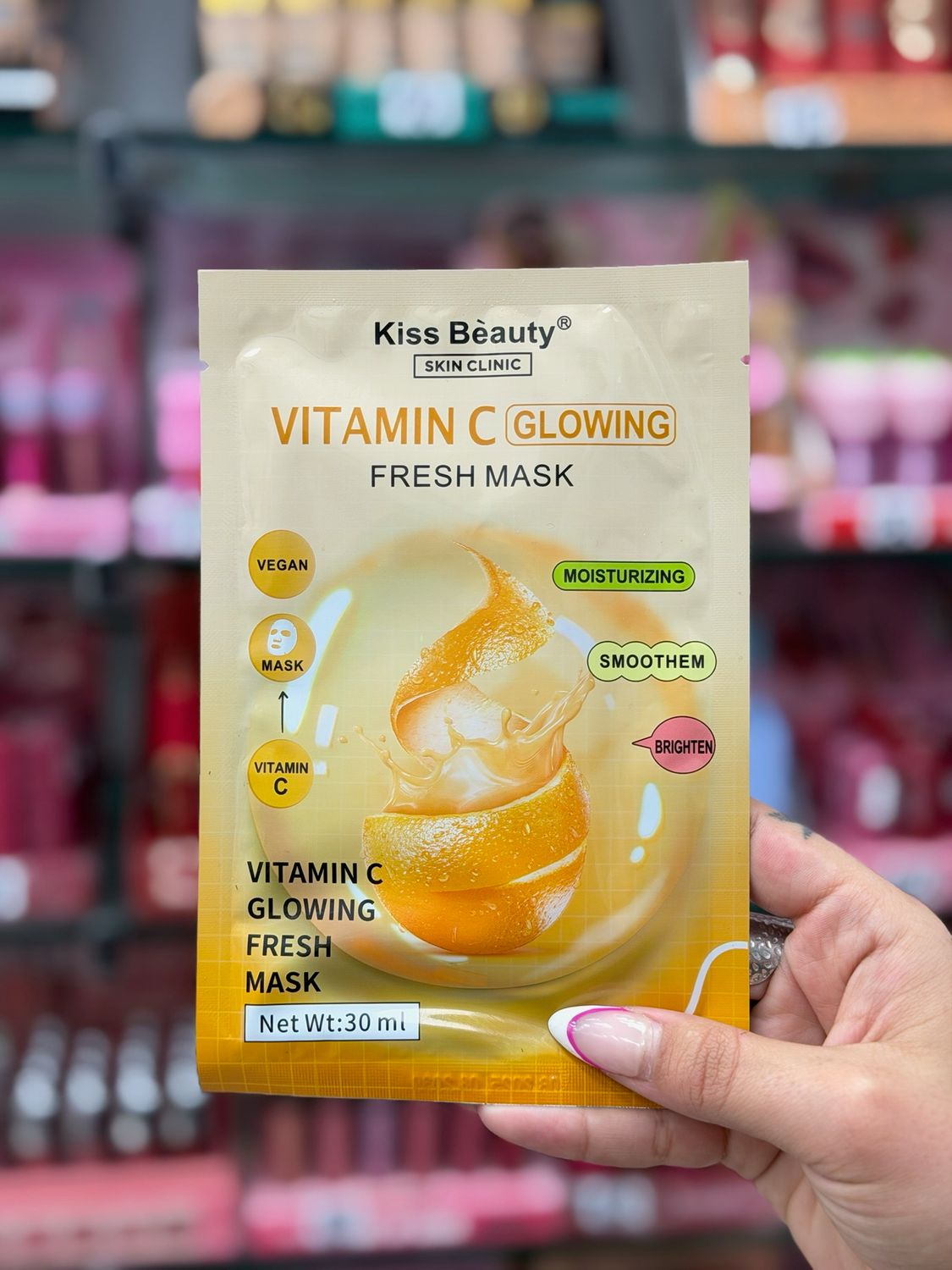 Mascarilla facial de vitamina c