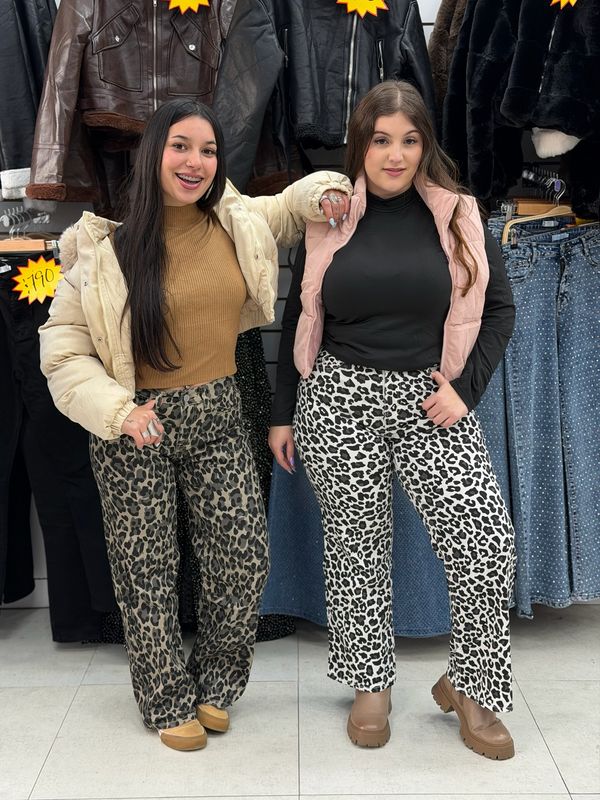 Jean wid leg animal print