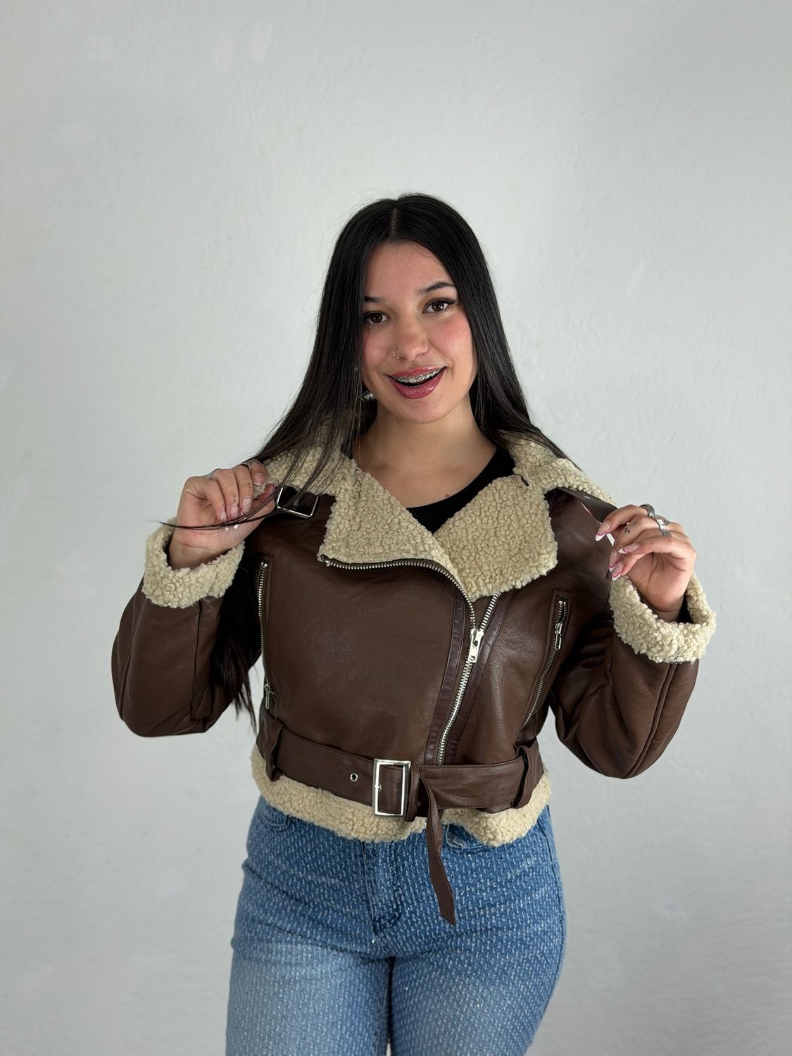 Campera Gamulan con Cinto