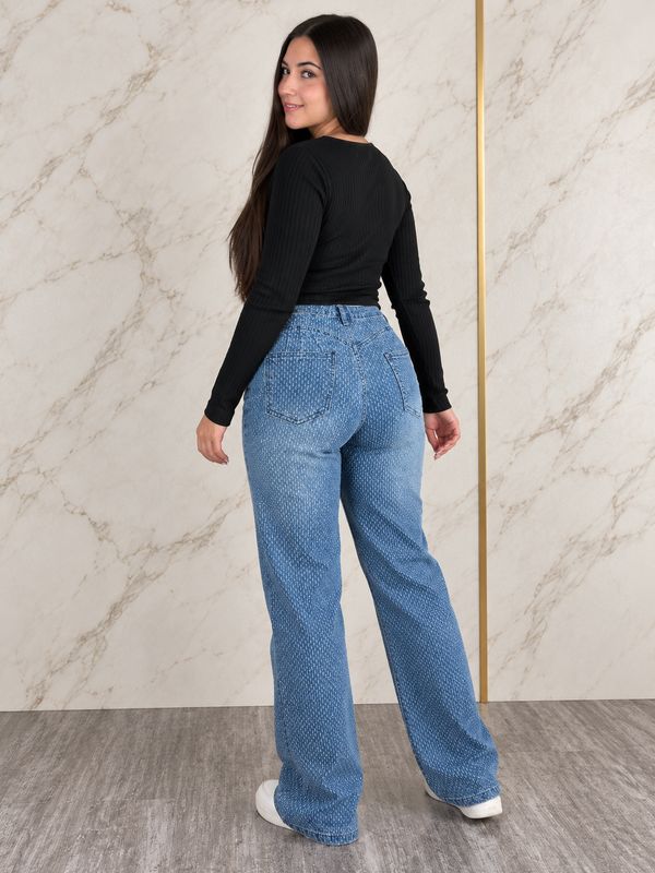 Jean wid leg con brillitos