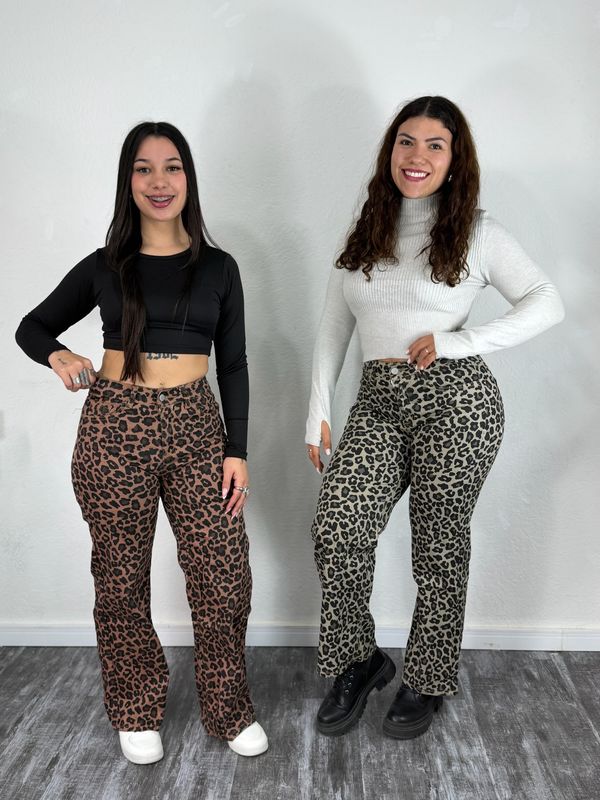 Jean wid leg animal print