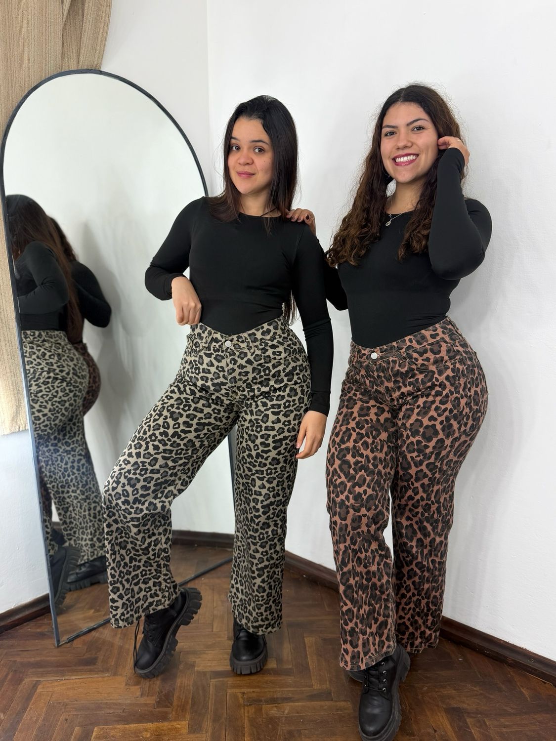 Jean wid leg animal print
