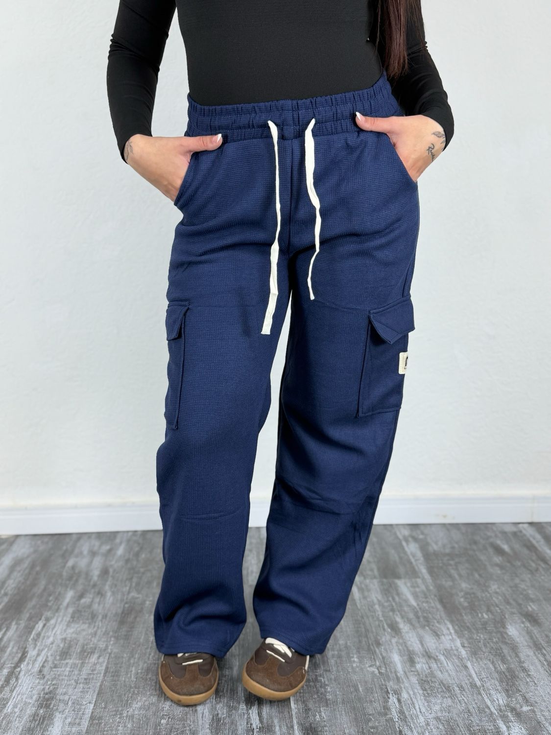 Pantalon deportivo cargo afelpado