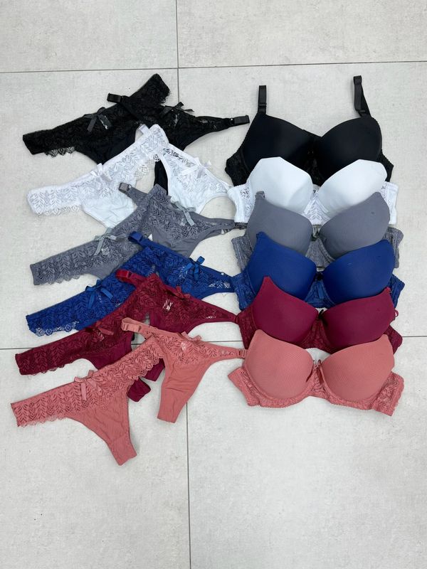 Conjunto de sutien y colaless por mayor ($190 c/u paquete mínimo de 12 unidades)