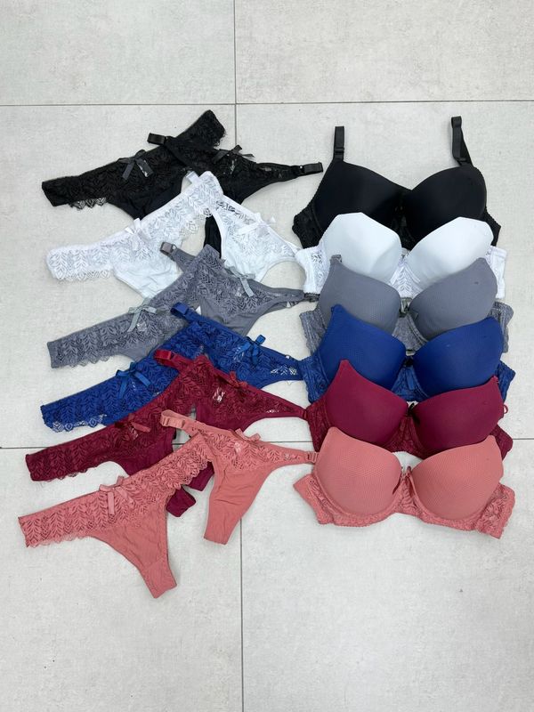 Conjunto de sutien y colaless por mayor ($190 c/u paquete mínimo de 12 unidades)