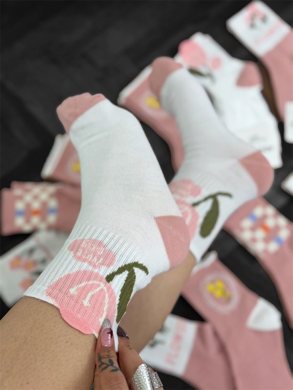 Docena de medias diseños flor