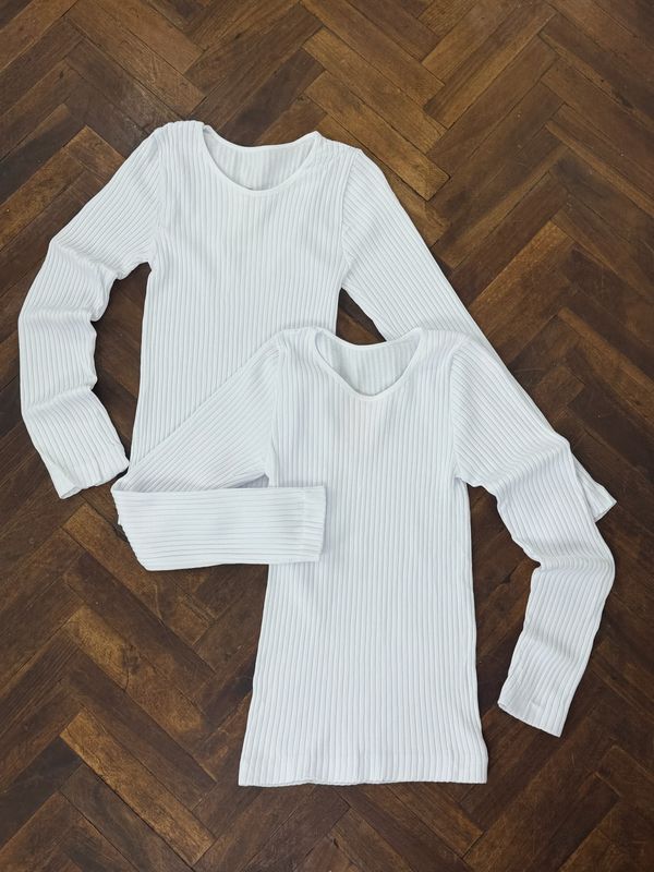 Remera termica color blanco