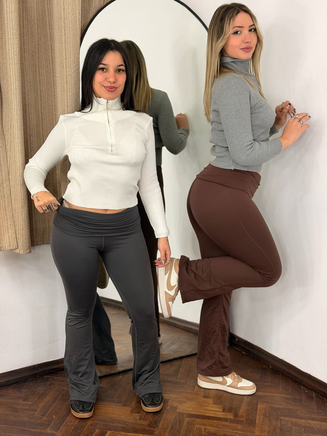 Calza oxford deportiva de cintura alta