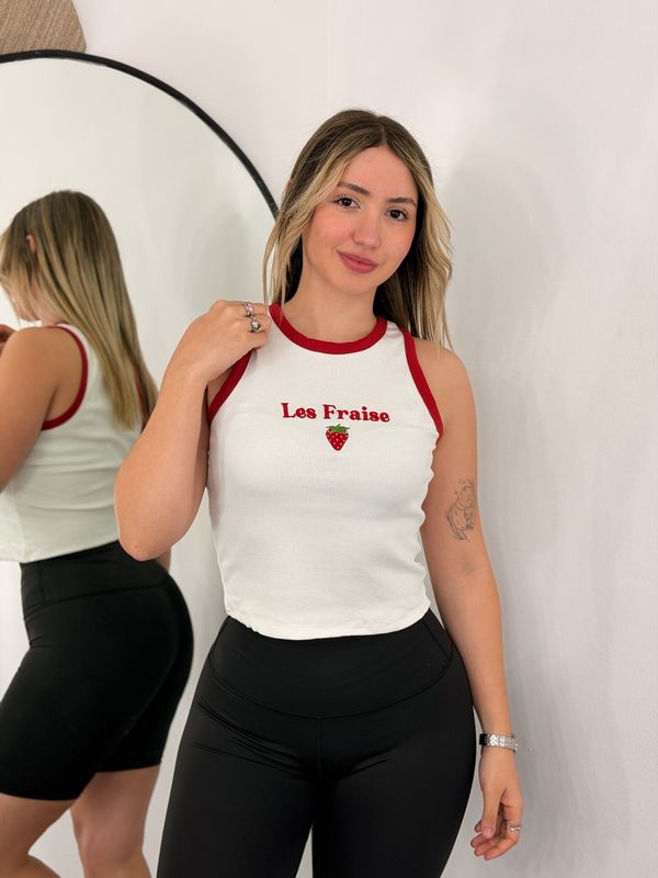 Musculosa deportiva estampada