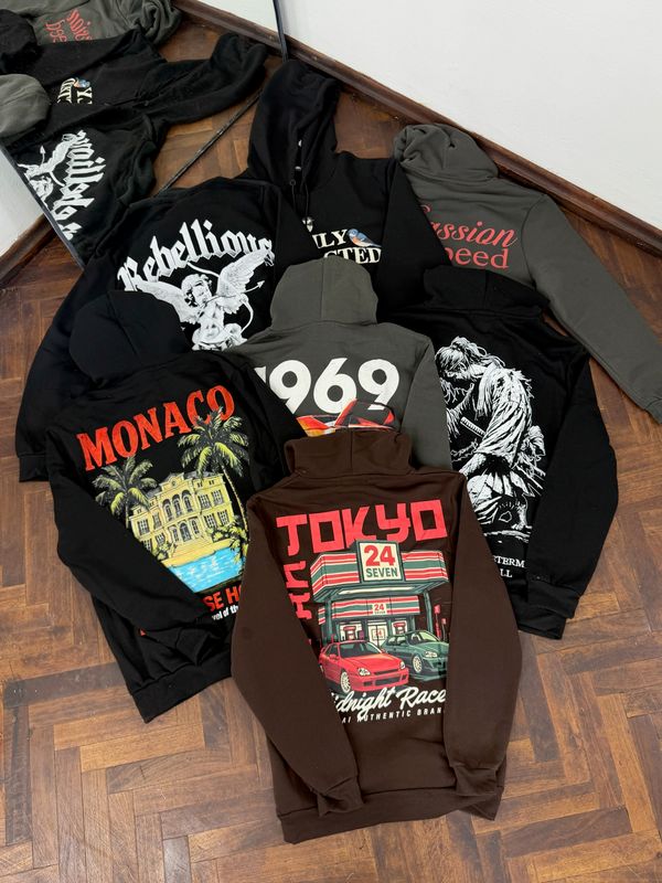 Canguro estampado afelpado diseño variado