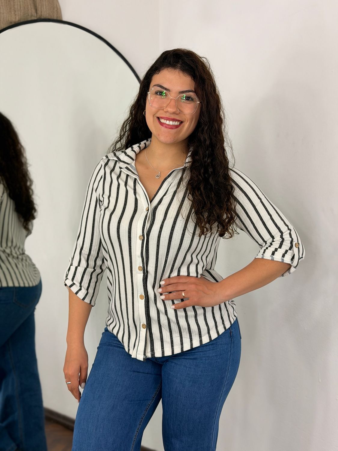 Camisa con lineas por mayor ($ 270 c/u paquete mínimo de 12 unidades)
