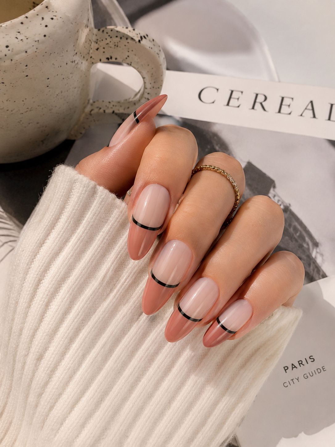 Uñas postizas press on deseño stiletto