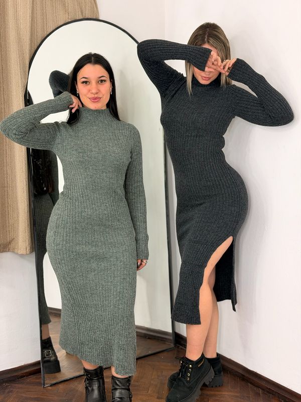 Vestido de hilo mangas largas