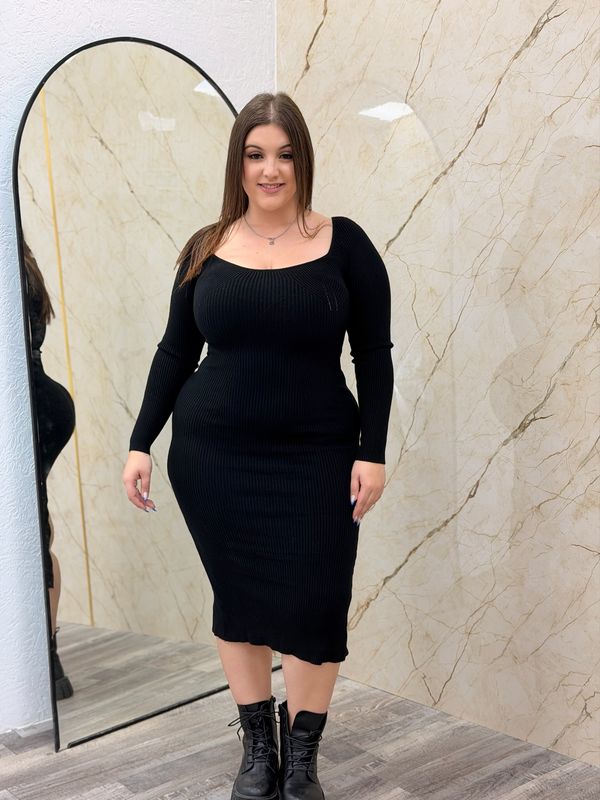 Vestido de hilo mangas largas