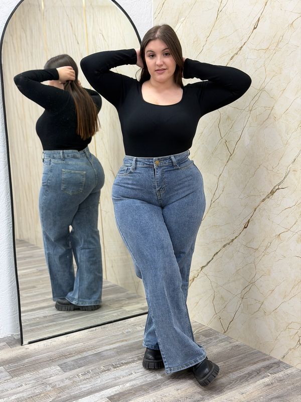 Jeans ancho elastizado