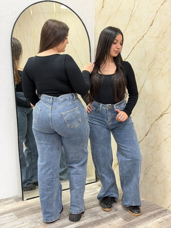 Jeans ancho elastizado