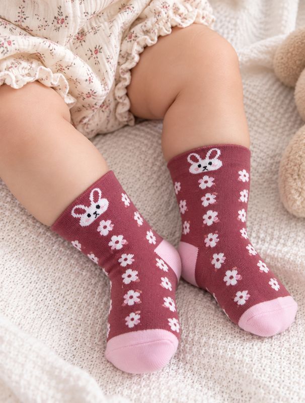Paquete de 12 pares de medias estampadas