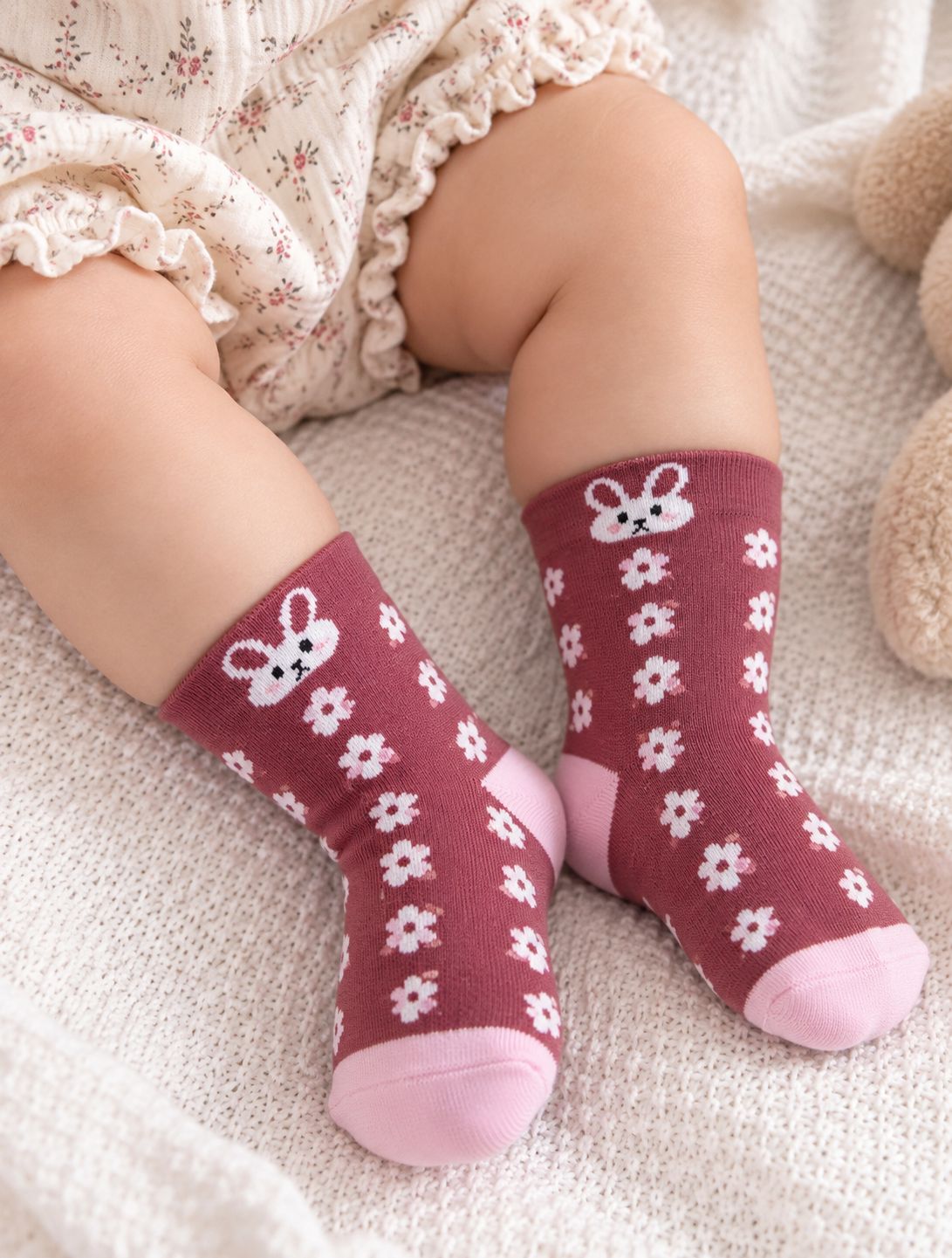 Paquete de 12 pares de medias estampadas