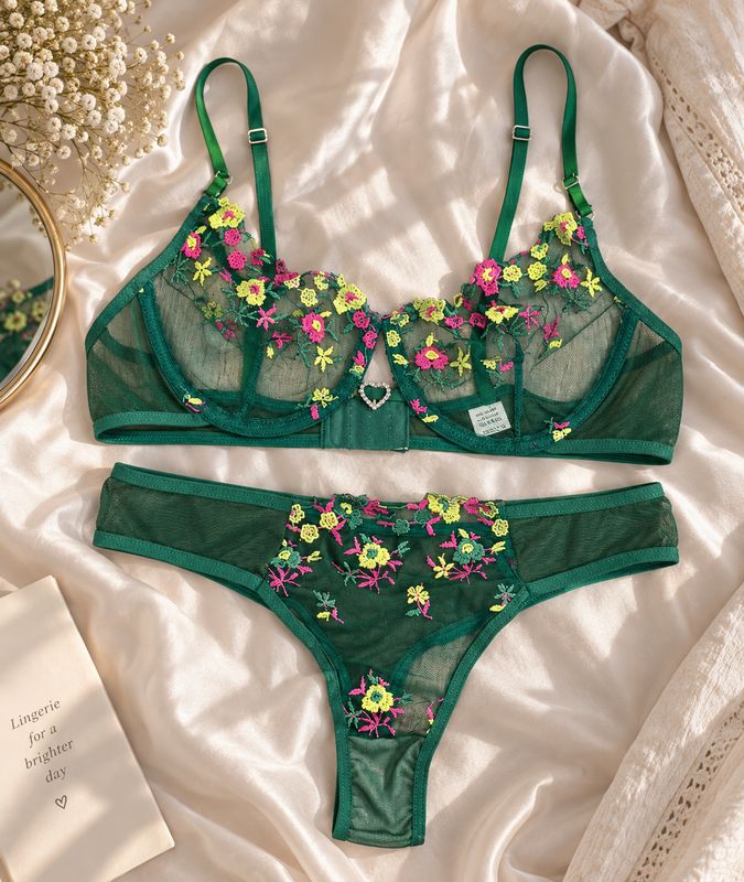 Conjunto de lenceria con encaje