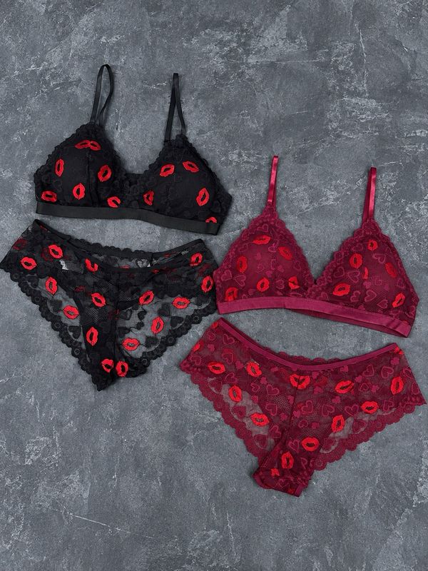 Conjunto de lenceria con encaje