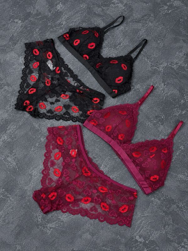 Conjunto de lenceria con encaje